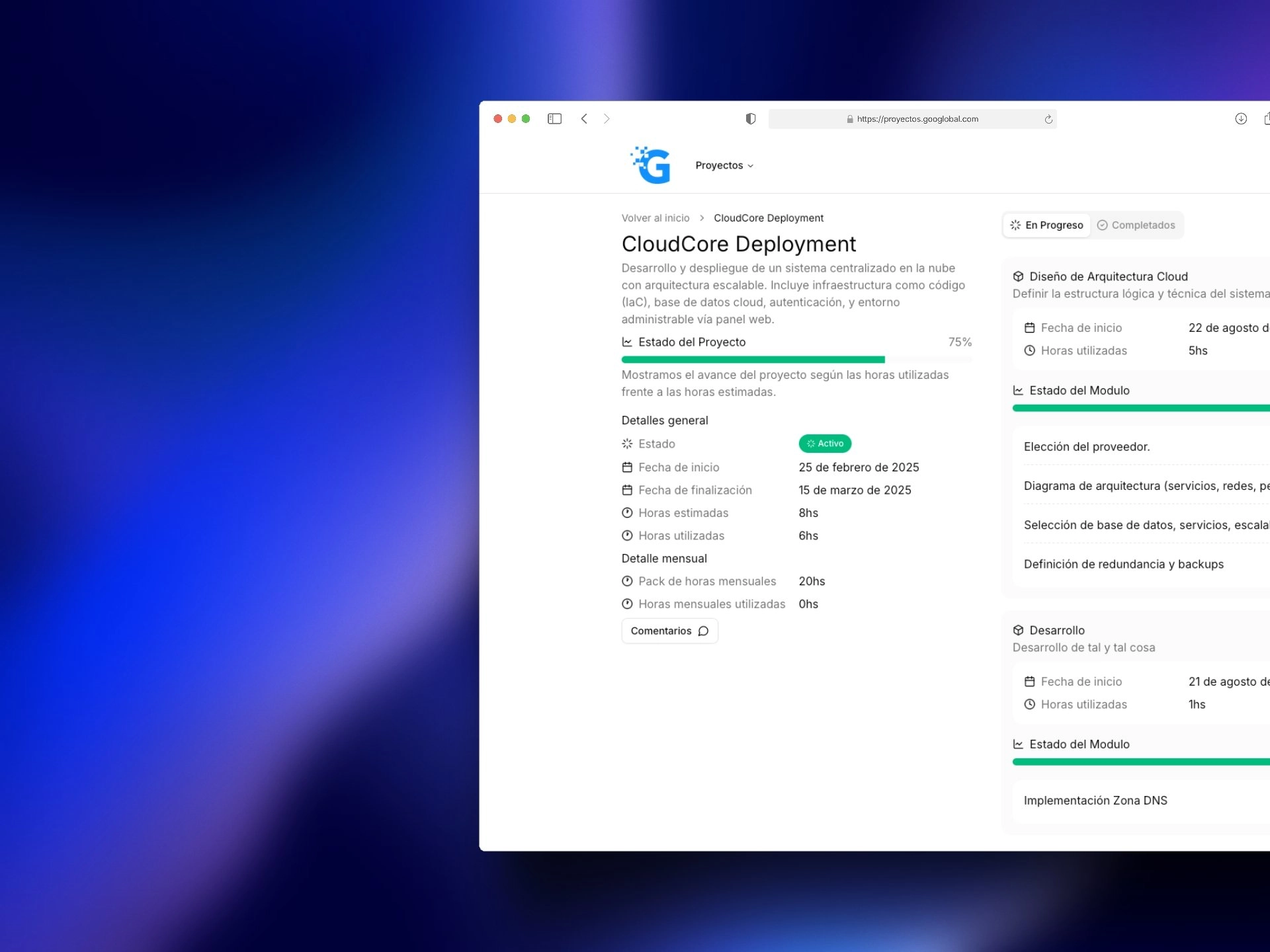 Imagen de Seguidor de proyectos